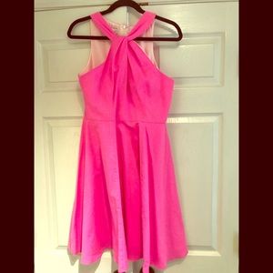 Hot pink dress by Anna Victoria size 10, worn 2x.